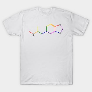 Ecstasy Rainbow Molecule Chemistry T-Shirt